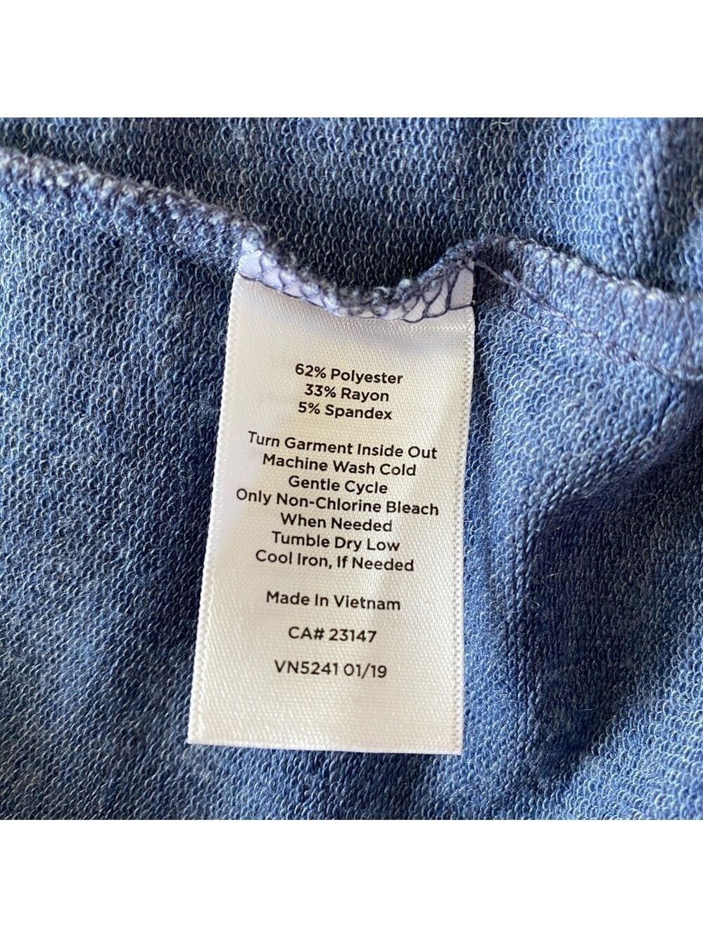 T by Talbots Heather Blue Open Front Cardigan Pockets Size L - Picture 6 of 9